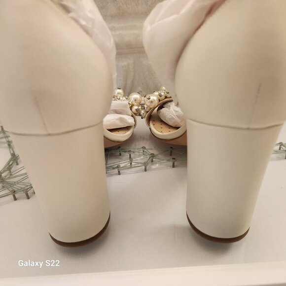 NIB Kate Spade Rosa Pearl Leather Heels. Size 9 - Picture 12 of 15